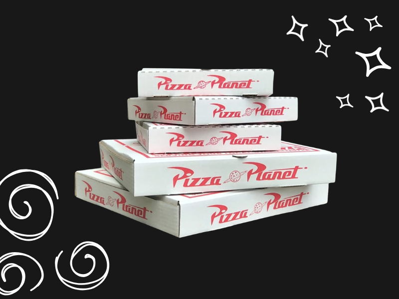 Completed DIY Pizza Planet Box