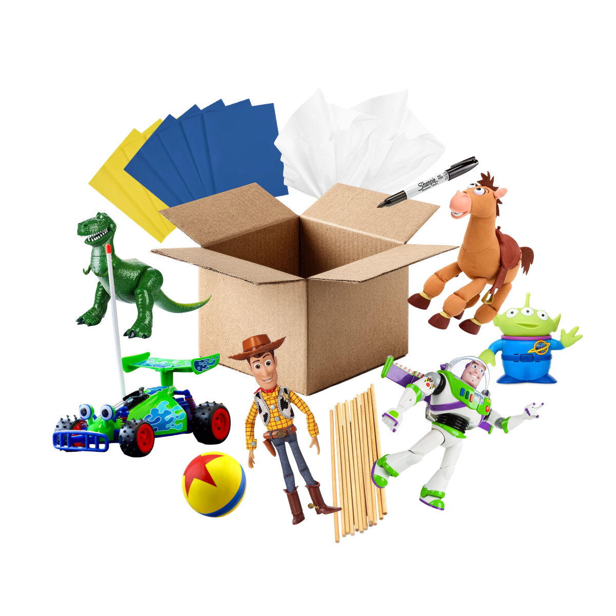 Toy Story DIY Box of Toys Moodboard