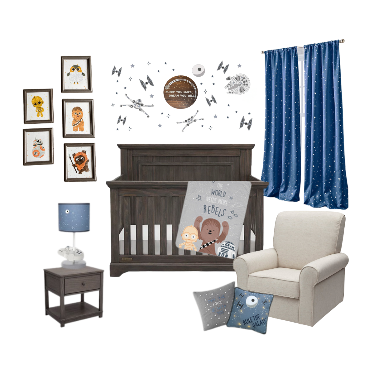 Star Wars Nursery Moodboard