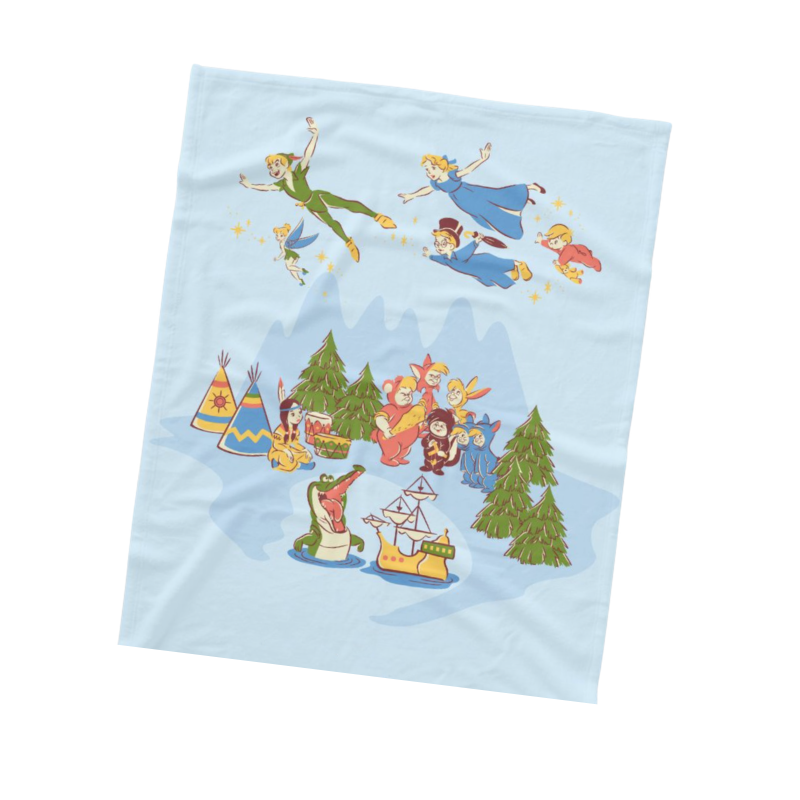 Peter Pan Storybook Throw